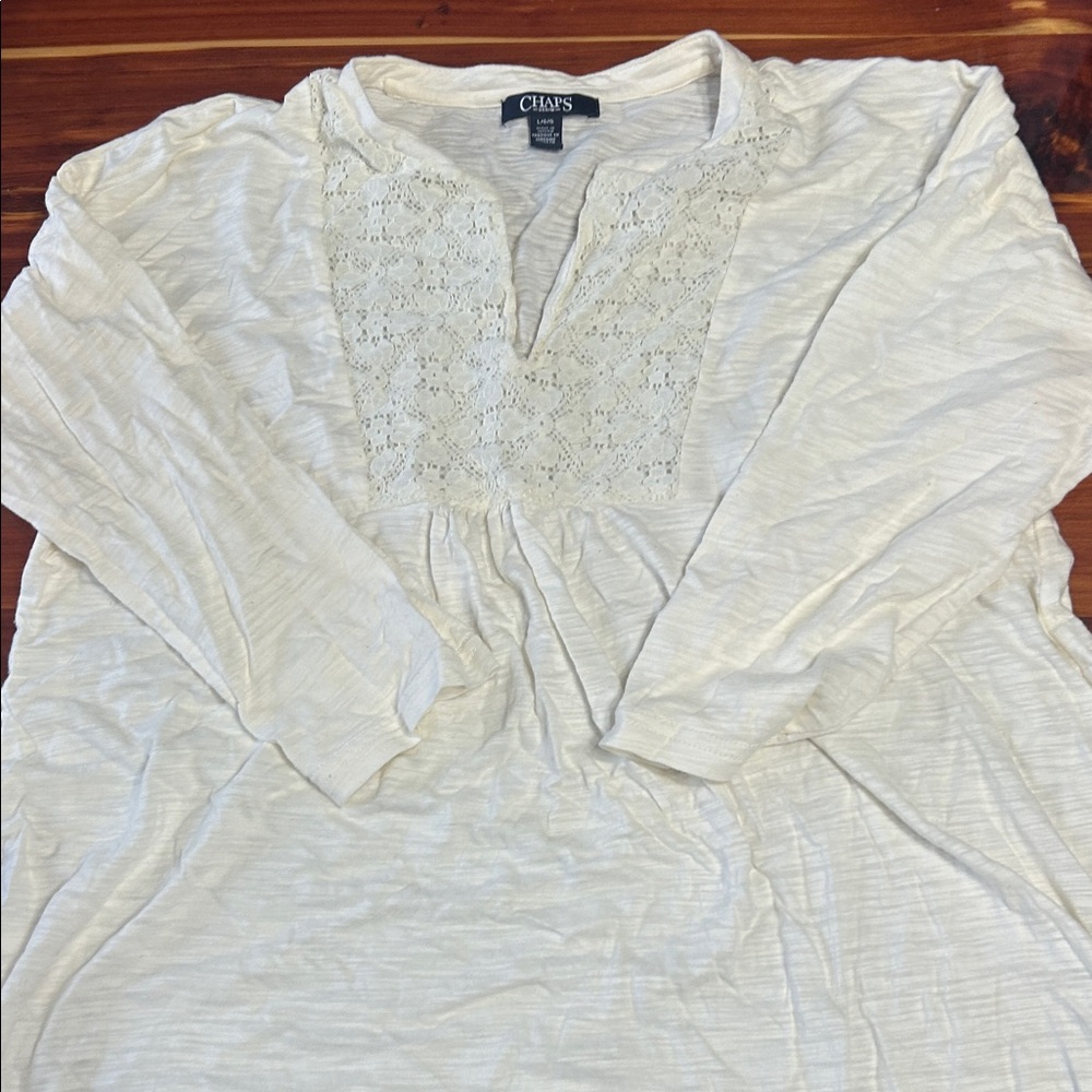 Chaps Women's Ivory Tunic Top - Picture 4 of 5